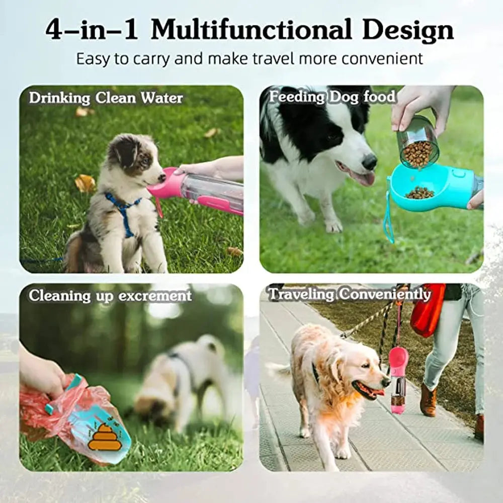 Portable Pet Dog Water Bottle for Small Large Dogs Travel Puppy Cat Drinking Bowl Outdoor Pet Water Dispenser Feeder With Shovel
