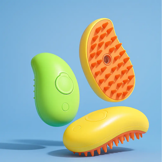 PawSteam Pro - 3-in-1 Electric Steam Pet Grooming Brush Fur Clover