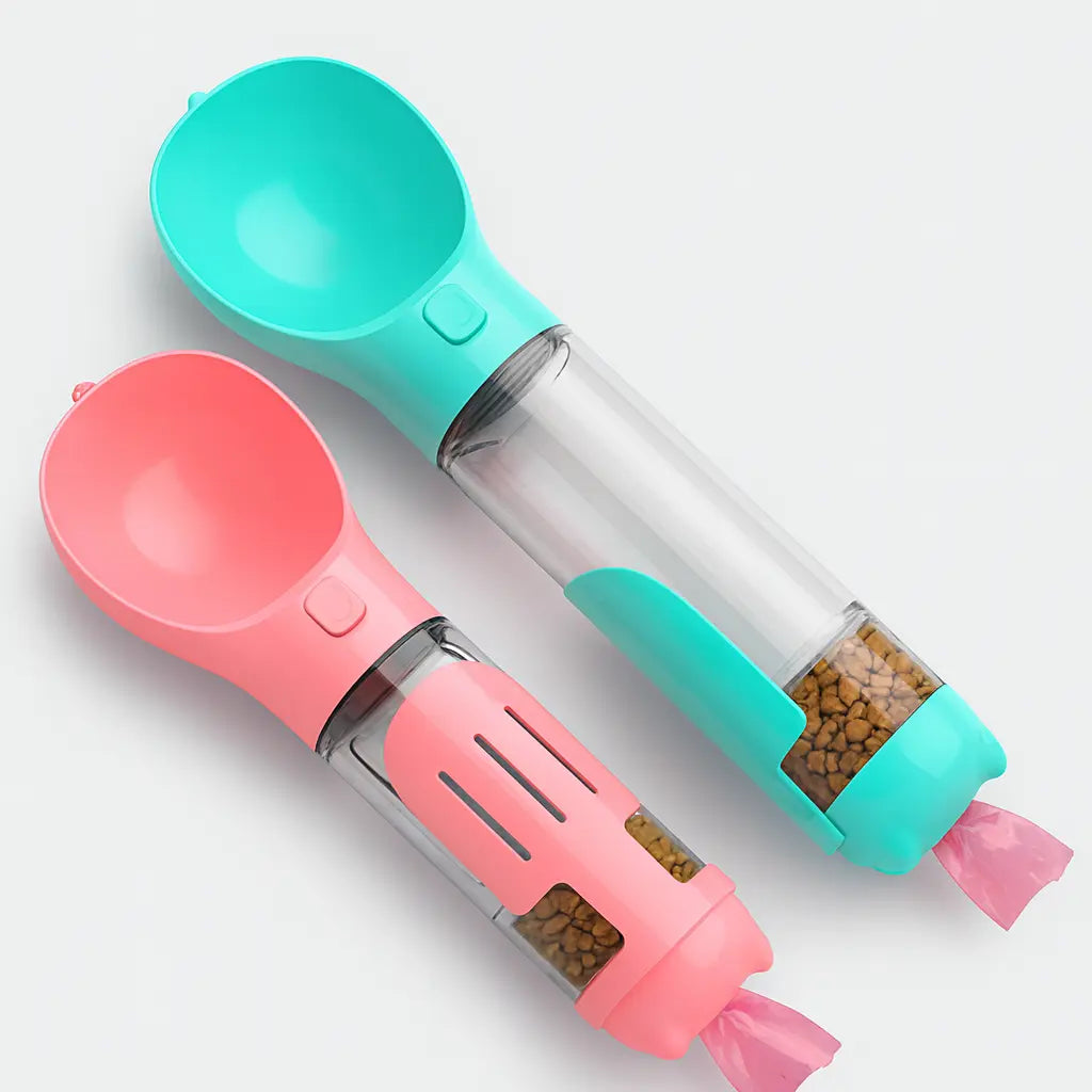 TailTrail Hydration Buddy - 3-in-1 Portable Dog Water Bottle Fur Clover